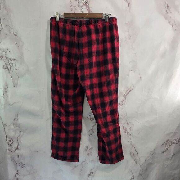 Eddie Bauer Pajamas Womens Medium Buffalo Plaid Red PJ Set Flannel Holiday - Picture 14 of 16
